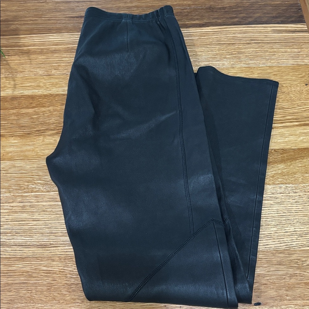 Veda Black Leather Pants